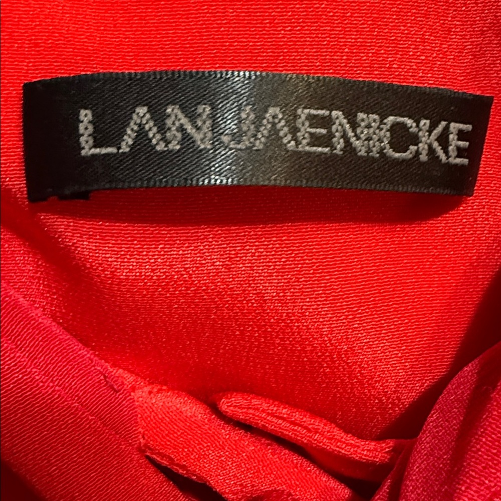 LAN JAENICKE RED SILK BLOUSE WITH BOW❤️ - Picture 12 of 12